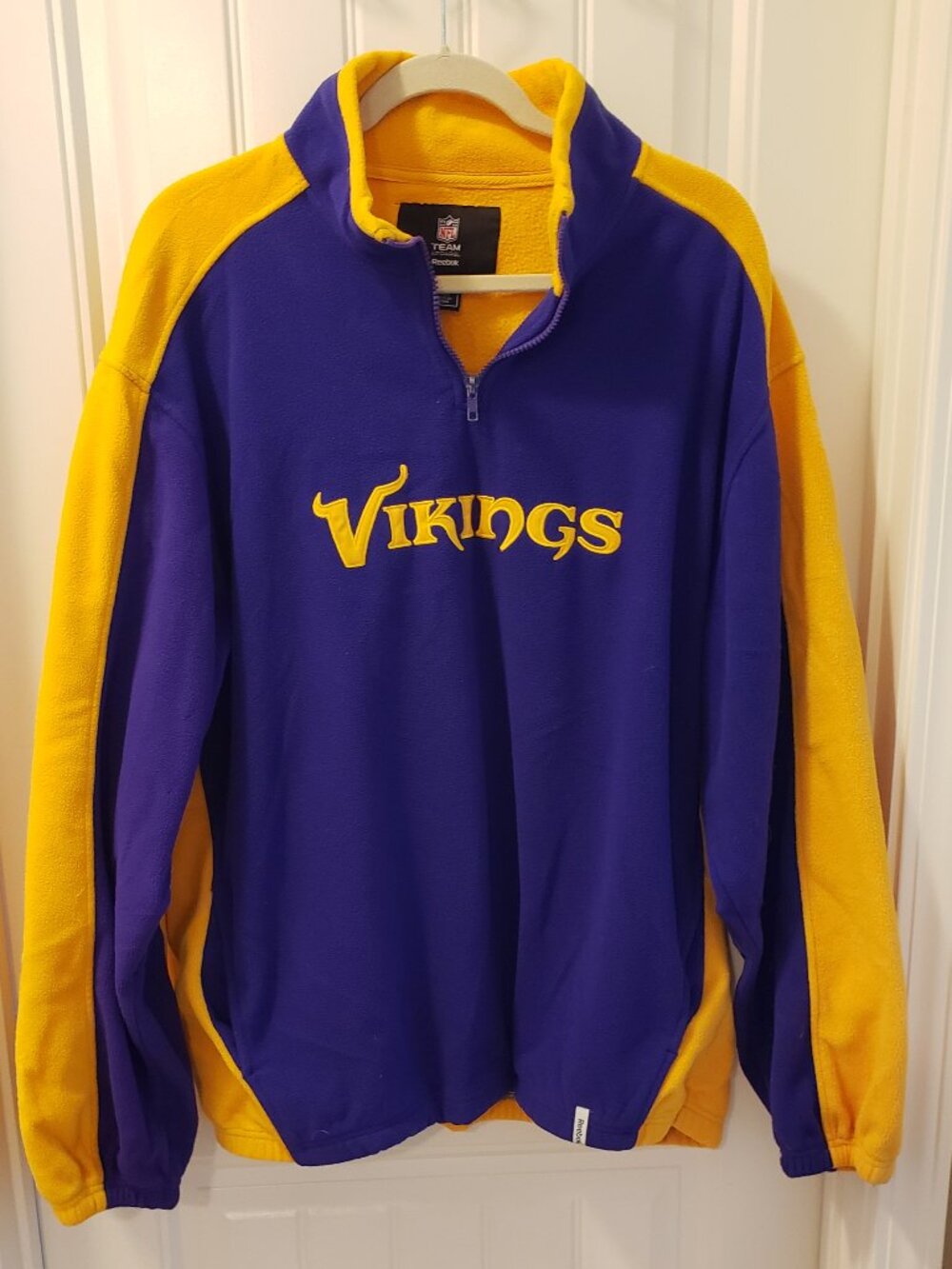 XL Minnesota Vikings 1/4 zip Fleece Pullover
